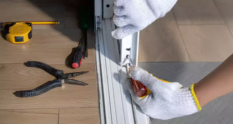 Backyard Sliding Door Track Repair in Doral, FL